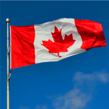 Canadian Flag flying