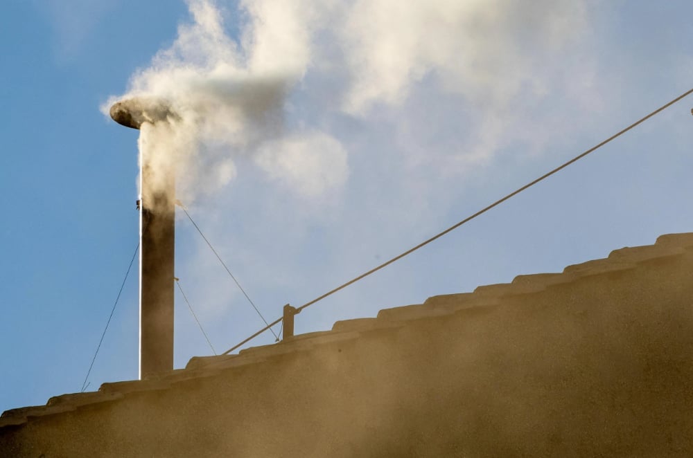 White Smoke from the Sistine Chapel Chimney